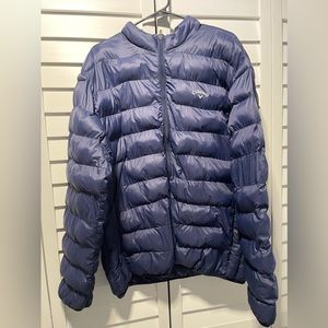 Callaway Puffer Jacket Golf Full Zip Lightweight Size XXL Black Callaway logo